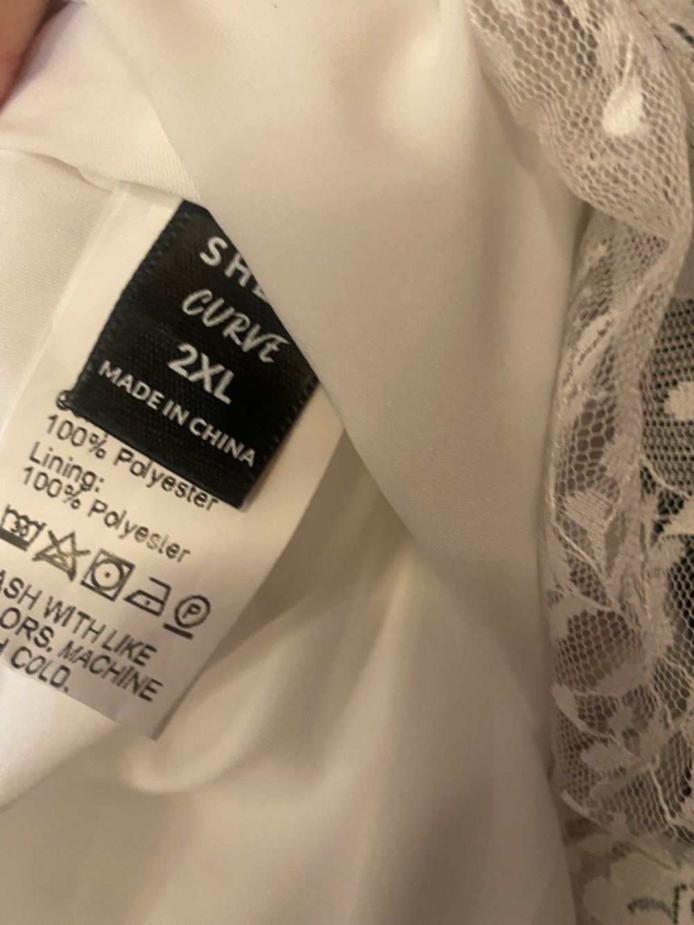 SHEIN White Lace Tiered Mini Skirt - Picture 2 of 4